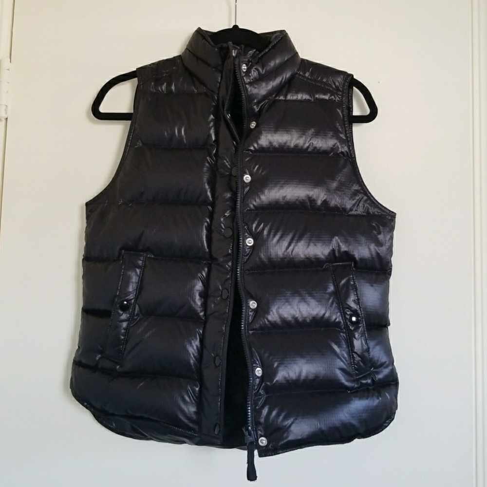 J. Crew shiny puffer down vest
